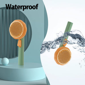 Transform Grooming Time with the Pumpkin Style Self Cleaning Pet Slicker Grooming Brush