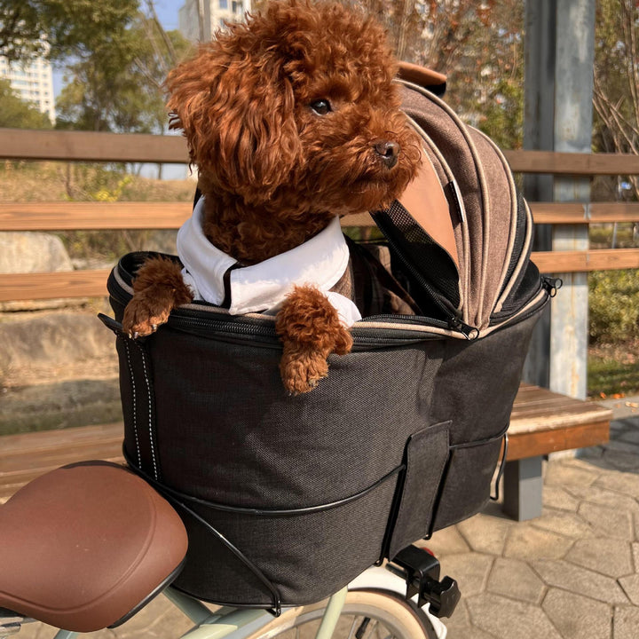 The Perfect Solution for Traveling with Your Pet: Foldable Canvas Pet Rear Seat Carrier Bag