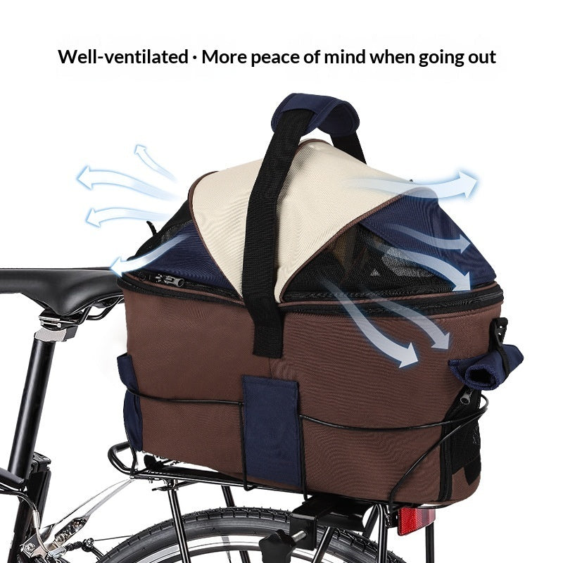 The Ultimate Solution for Pet Travel: Foldable Canvas Pet Rear Seat Carrier Bag