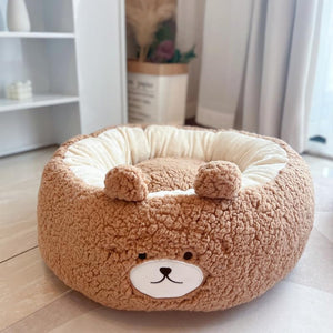 Experience Ultimate Comfort with the Plush Round Pet Nest Bed