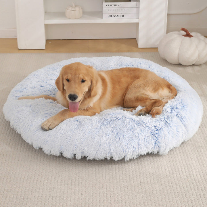 Plush Round Pet Bed Warm Sleeping Mat House