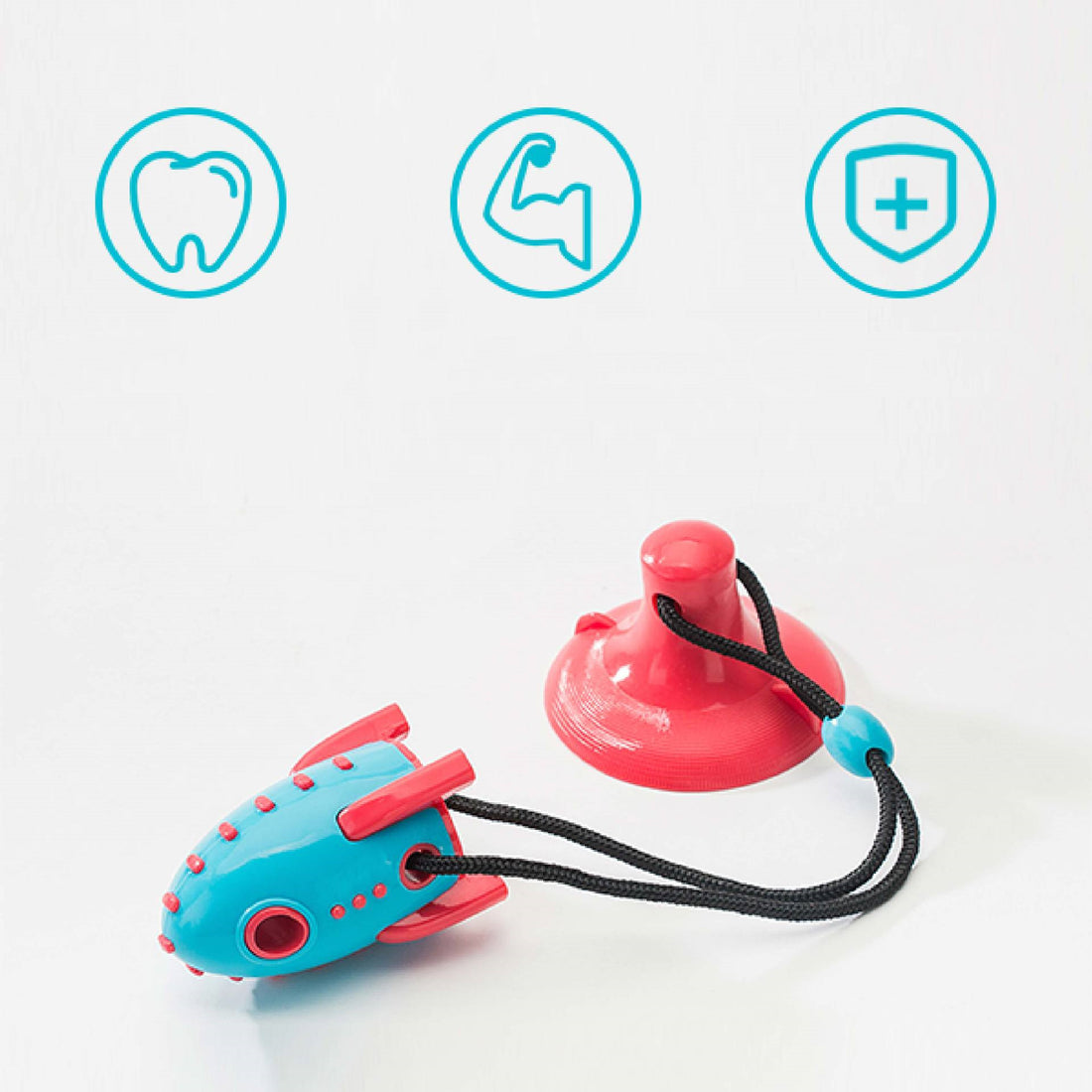 Rocket Shaped Pet Treat Dispensing Chew Toy