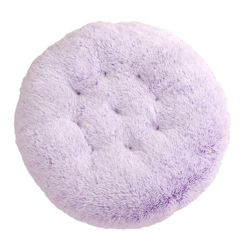 Plush Round Pet Bed Warm Sleeping Mat House
