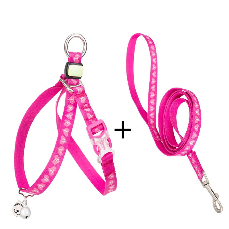 Pet Bell Chest Strap And Adjustable Leash Vest