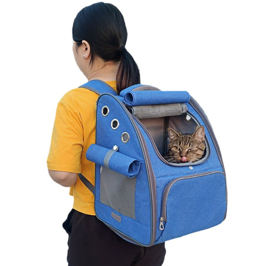 Foldable Breathable Pet Backpack Carrier For Travel