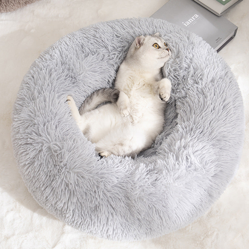 Round Cotton Winter Warm Pet Sleeping Bed