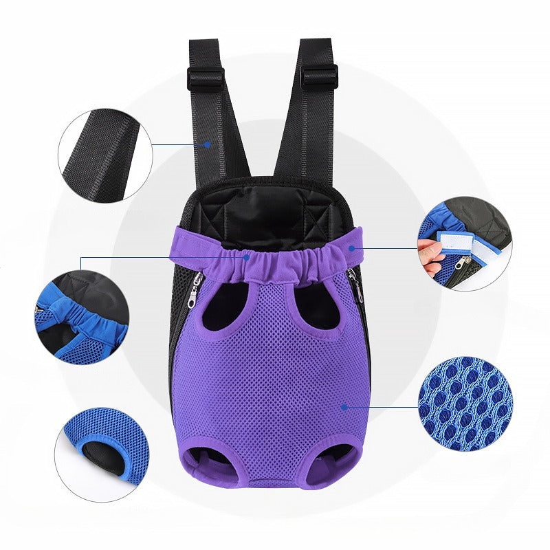 Adjustable Breathable Pet Backpack Carrier For Outdoor Travel