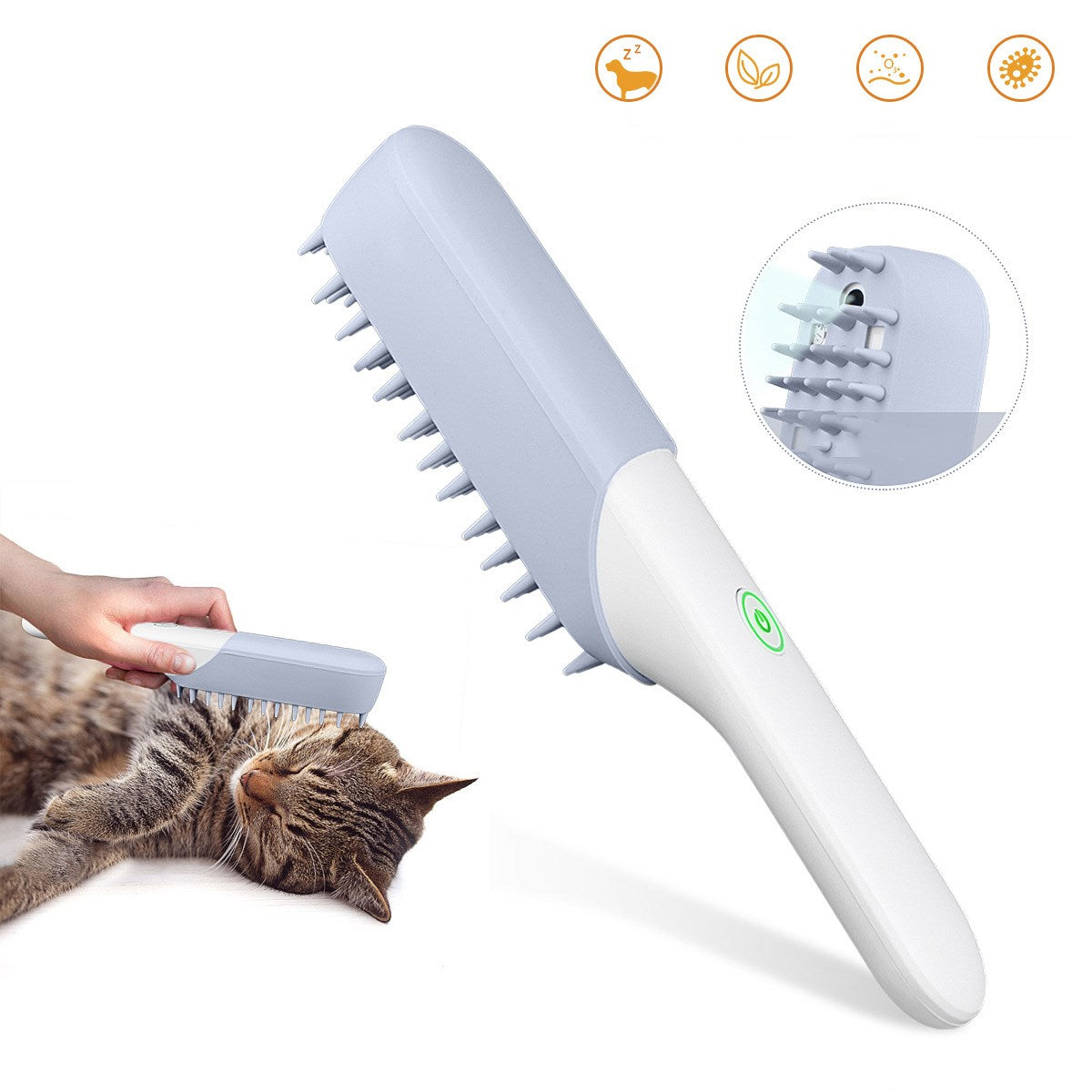 Silicone Pet Massage Grooming Comb Cleaning Brush