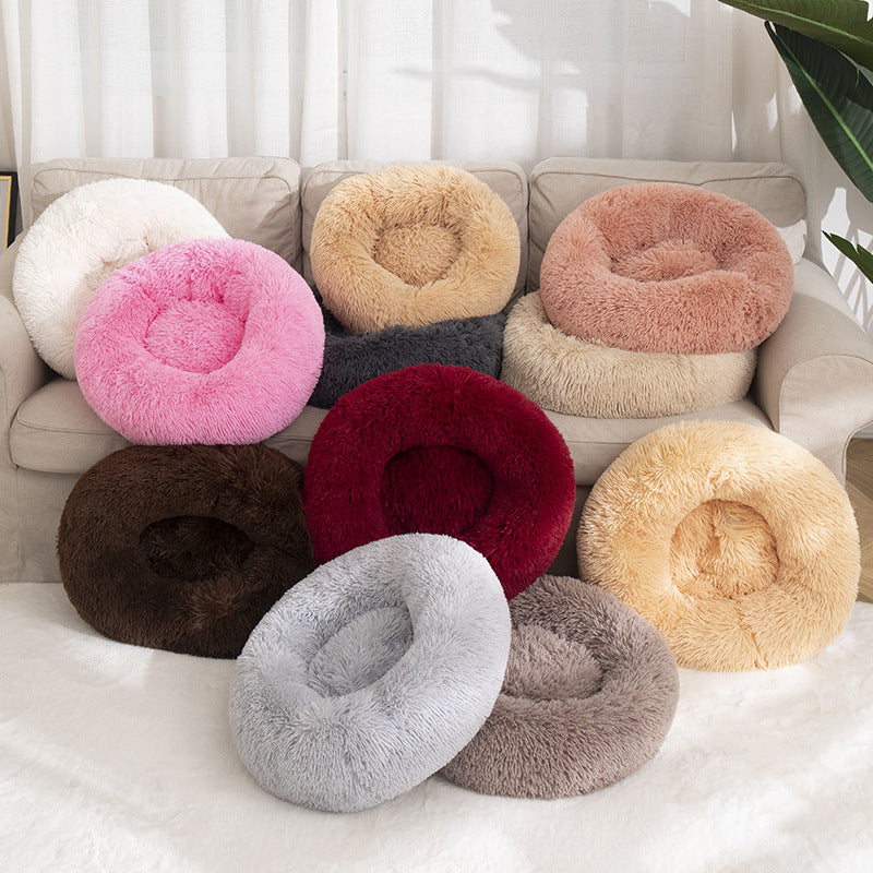 Round Cotton Winter Warm Pet Sleeping Bed