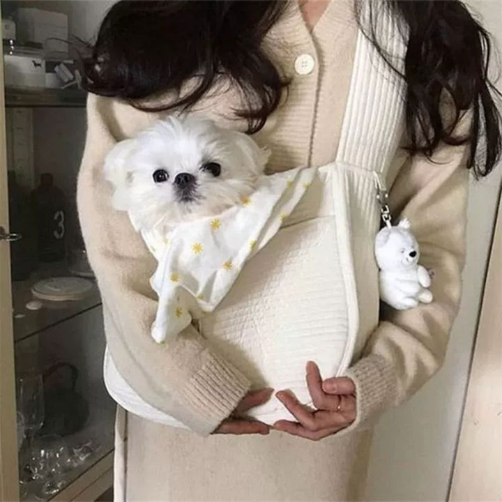 Handmade Pet Carrier Breathable Canvas Shoulder Travel Tote Bag