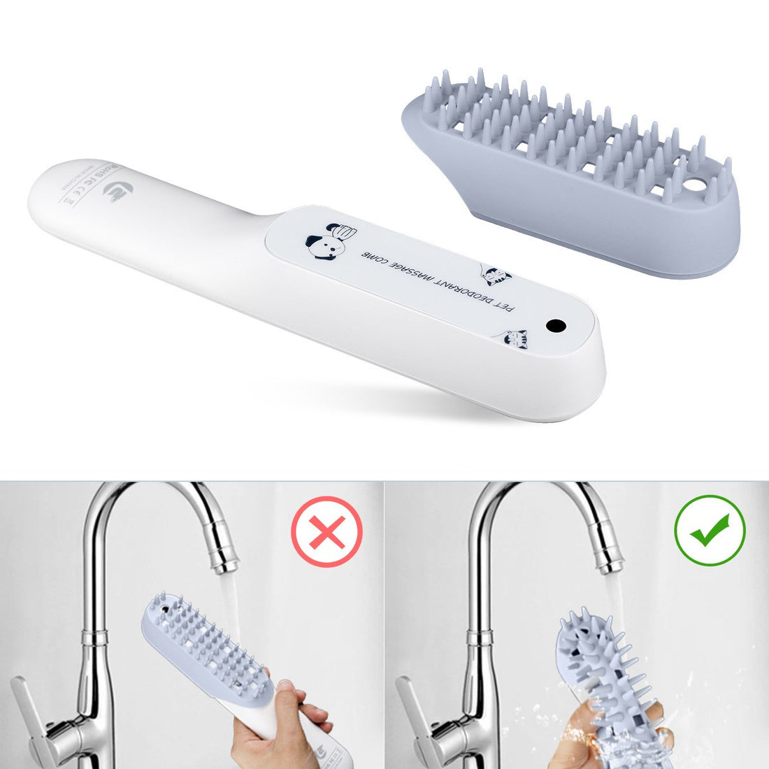 Silicone Pet Massage Grooming Comb Cleaning Brush