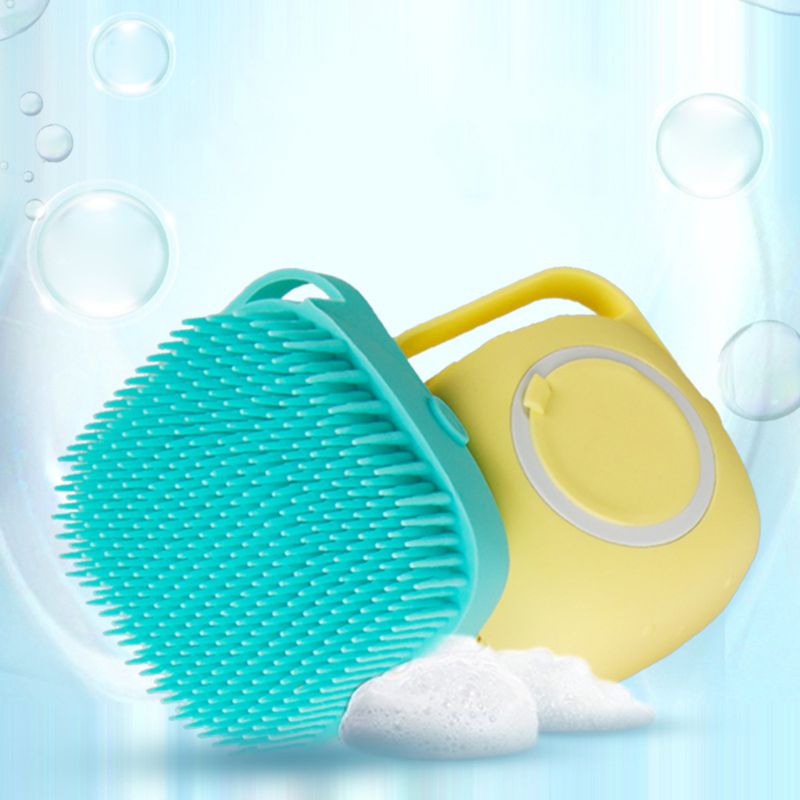 Silicone Bristle Shampoo Dispenser Pet Bath Brush