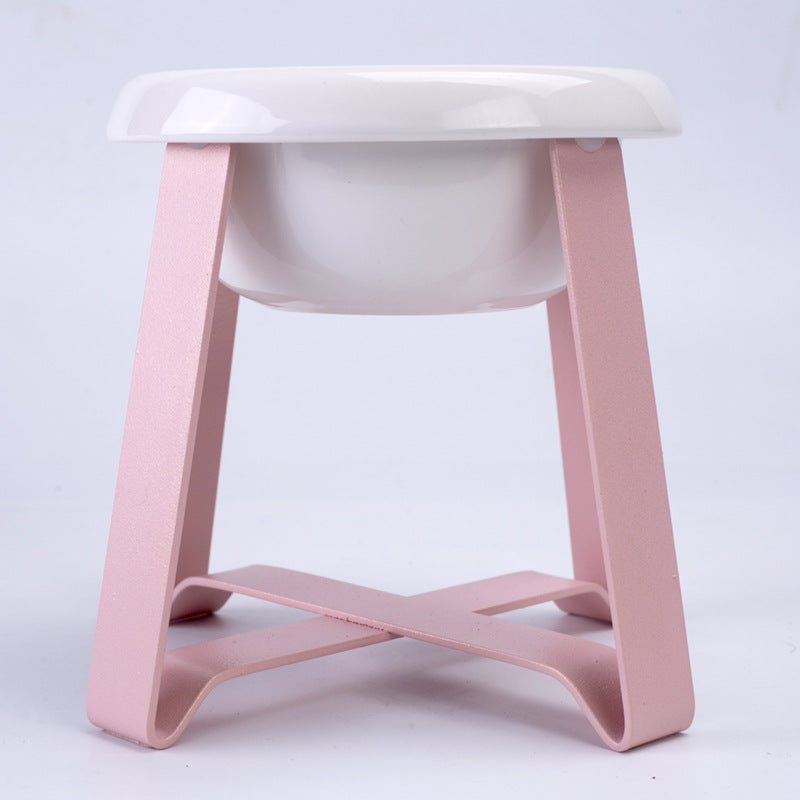 Anti-Slip Pet Feeding Bowl With Iron Stand 2 In 1
