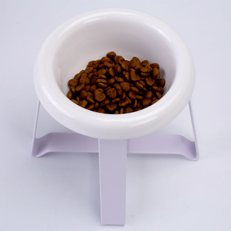 Anti-Slip Pet Feeding Bowl With Iron Stand 2 In 1