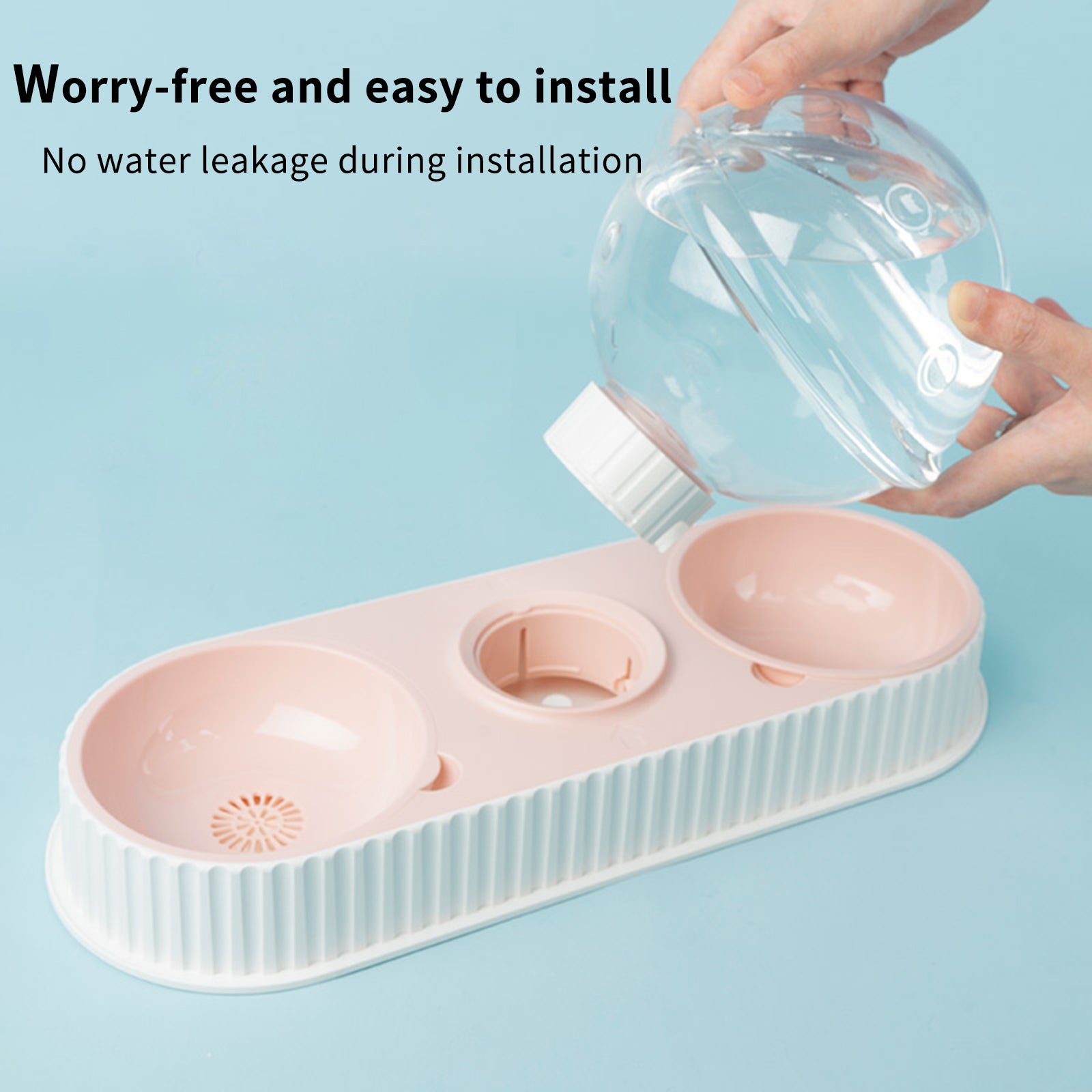 Automatic Plastic Pet Water And Food Feeder Bowl