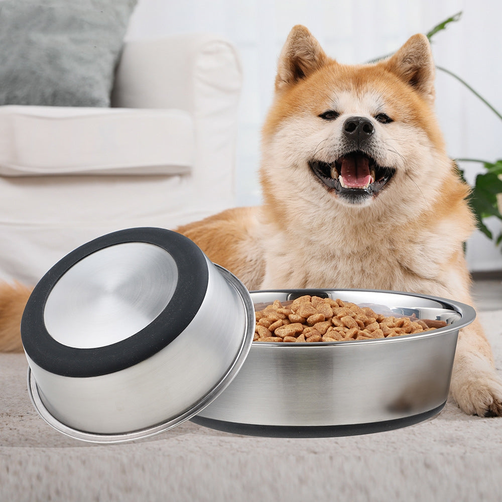 Stainless Steel Silicone Pet Feeding And Water Bowl