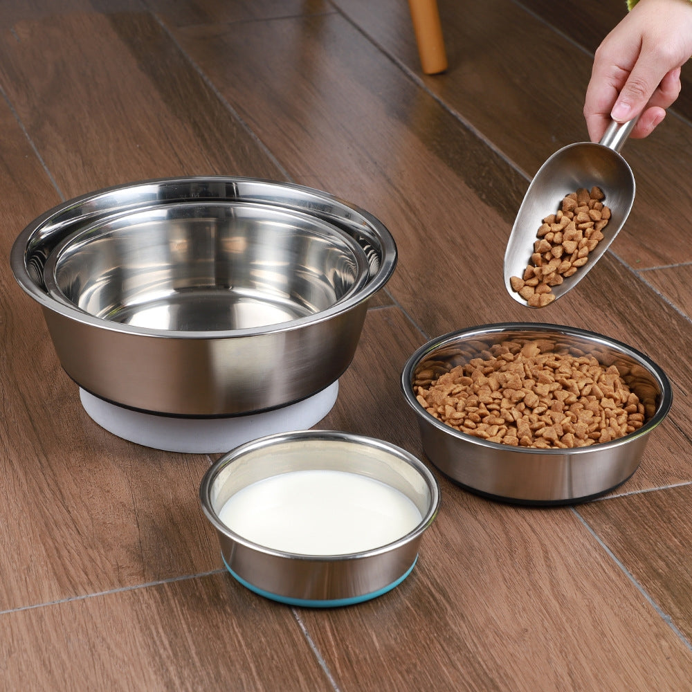 Stainless Steel Silicone Pet Feeding And Water Bowl