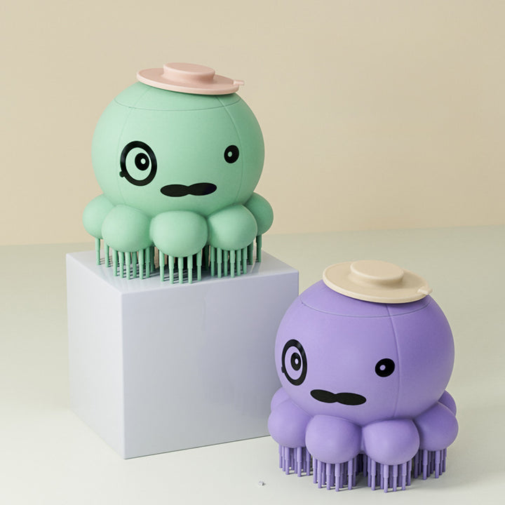 Pet Bath Brush Body Wash Dispenser Massage Comb Tool