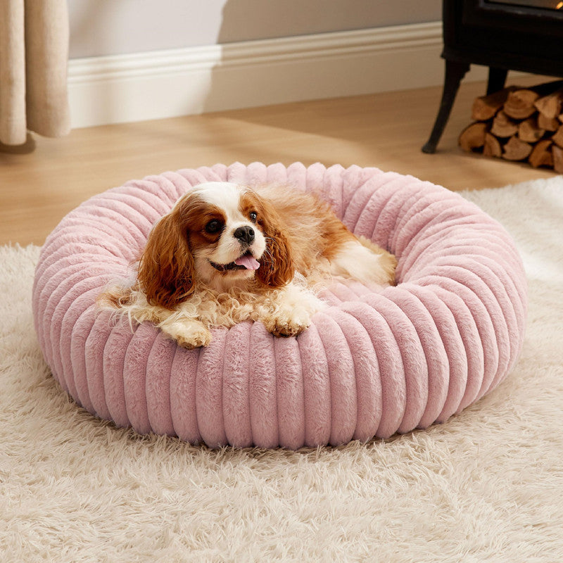 Plush Pet Bed Round Warm Mat For Winter Comfort