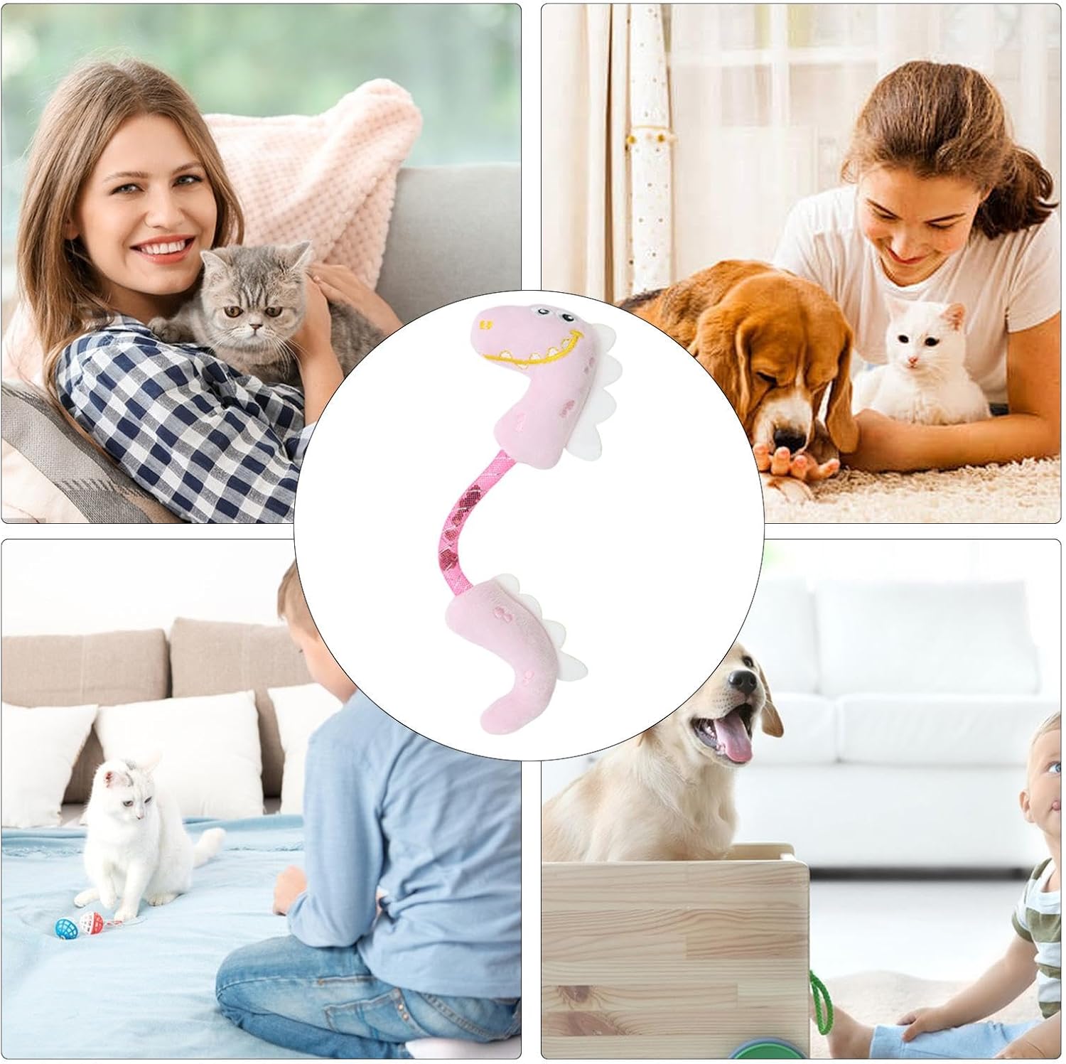 Catnip Rope Chew Spring Kicker Interactive Pet Toy