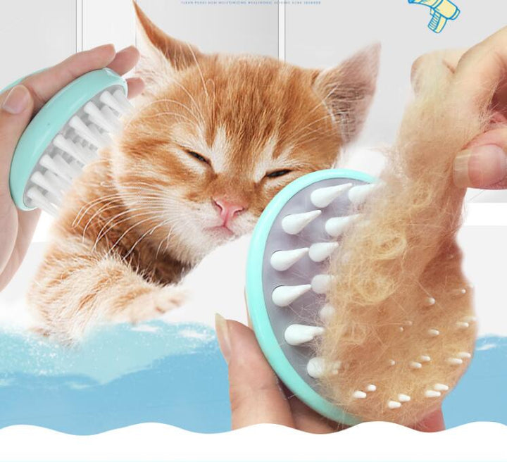 Comfortable Pet Bath Massage Grooming Brush Tool