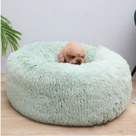 Soft Thick Plush Round Pet Bed For Comfort