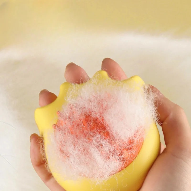 Pet Bath Massage Brush With Shampoo Dispenser Comb