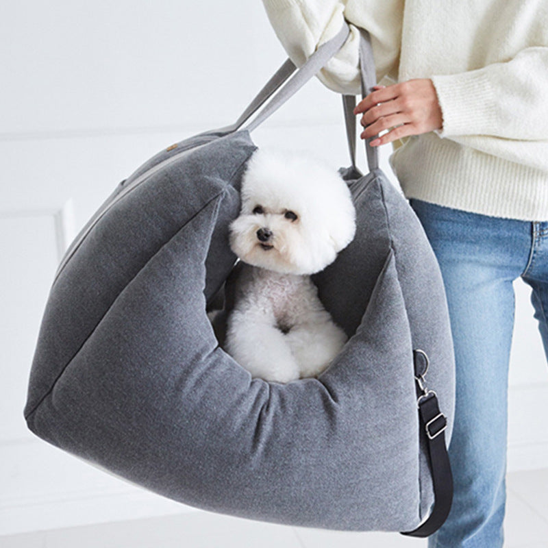 Waterproof Pet Car Seat Carrier With Breathable Mesh Bed