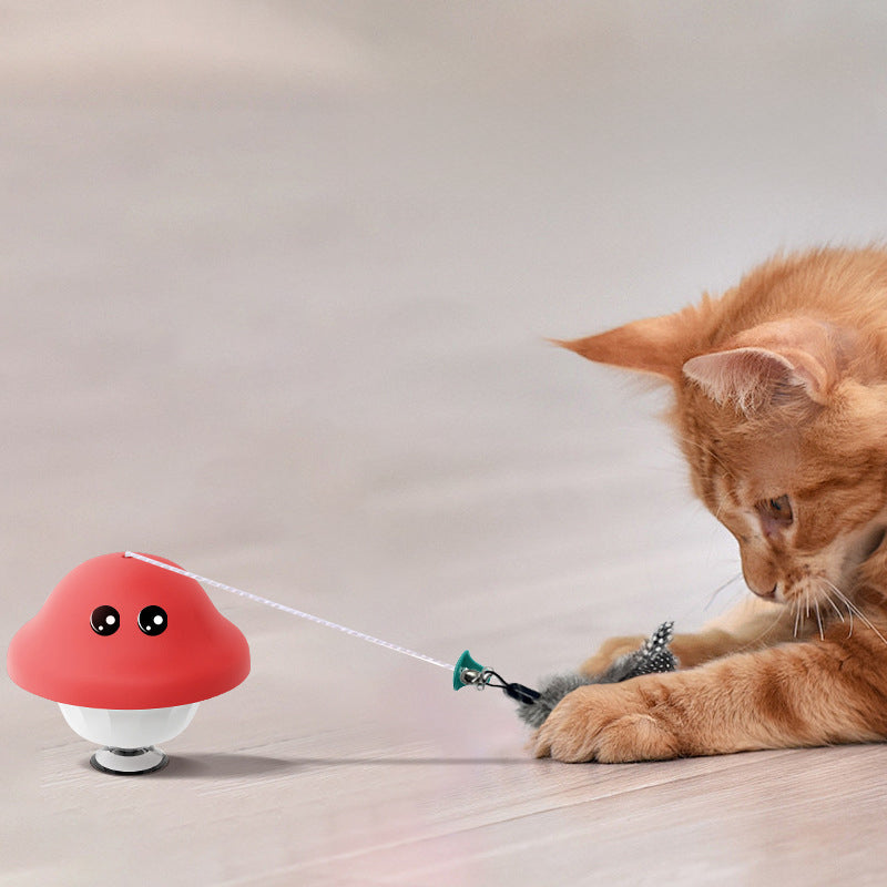 Retractable Pet Teaser Wand Toy With Suction Cup