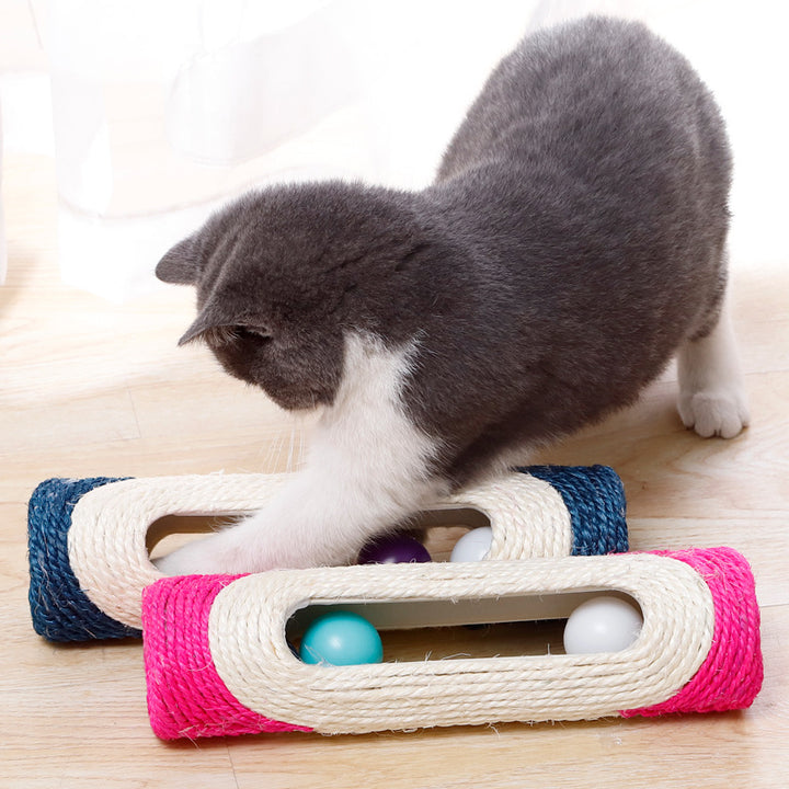 Three Tier Sisal Drum Scratching Pet Toy