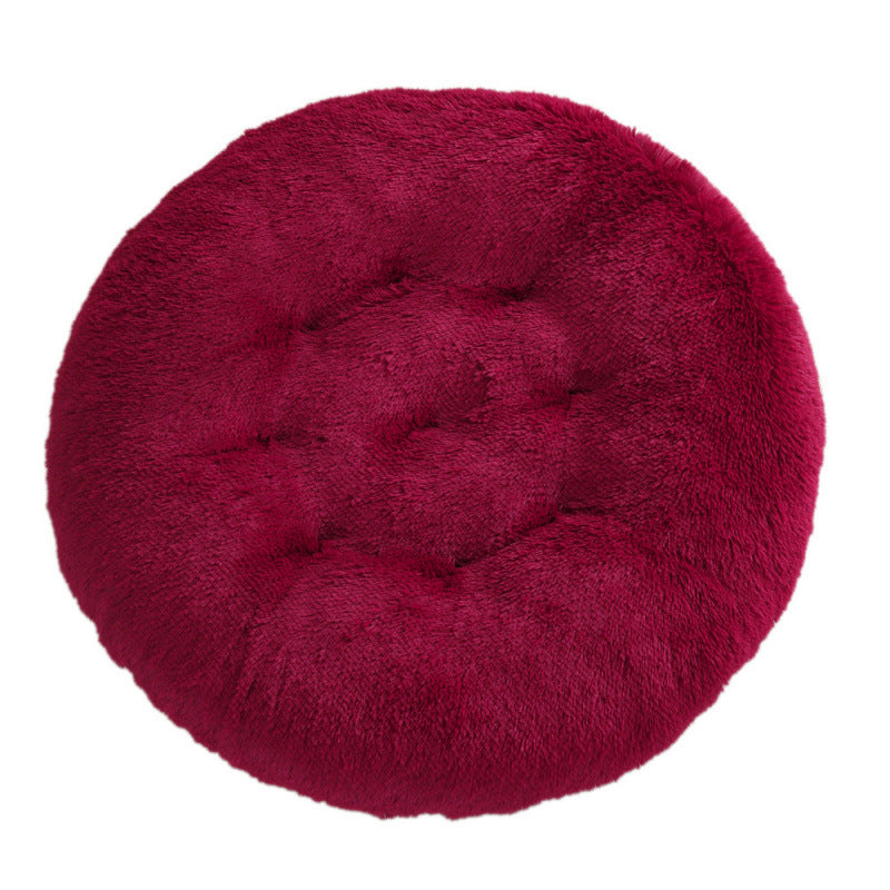 Plush Round Pet Bed Warm Sleeping Mat House