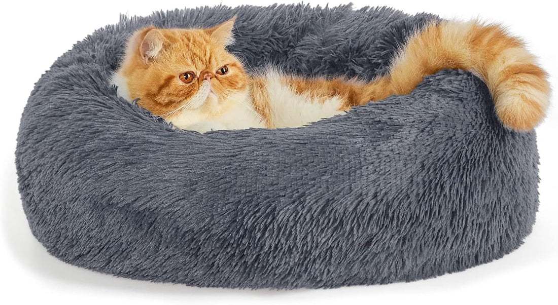 Non-Slip Round Plush Pet Bed For Indoor Comfort