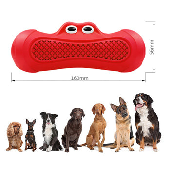 Vocal Rugby Shaped Rubber Pet Chew Teething Toy