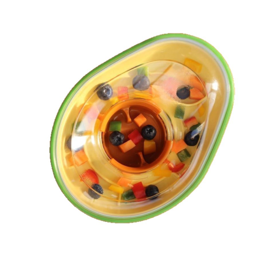 Anti-Tumble Avocado Pet Feeding Bowl Stand