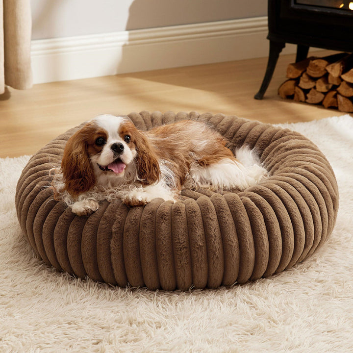 Plush Pet Bed Round Warm Mat For Winter Comfort