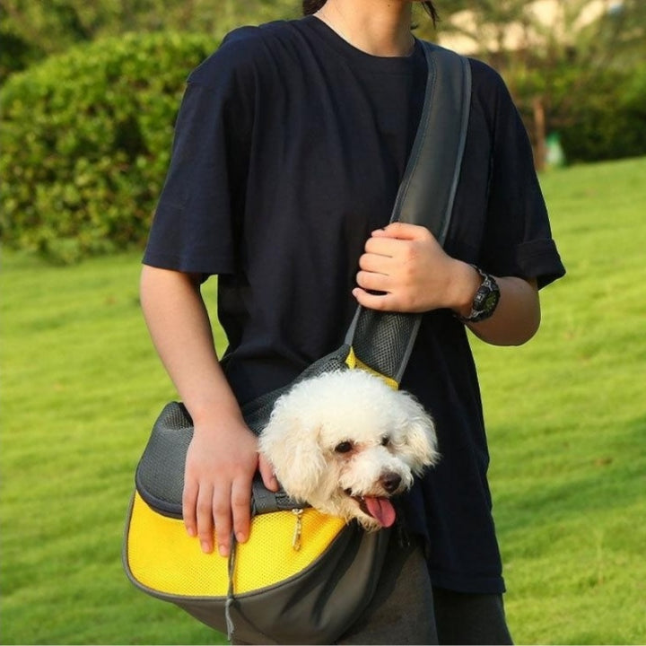 Mesh Oxford Pet Shoulder Carrier Bag For Travel
