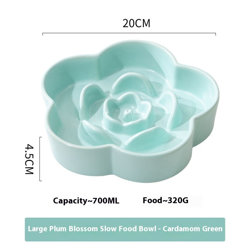 Ceramic Pet Slow Feeding Bowl For Healthy Eating