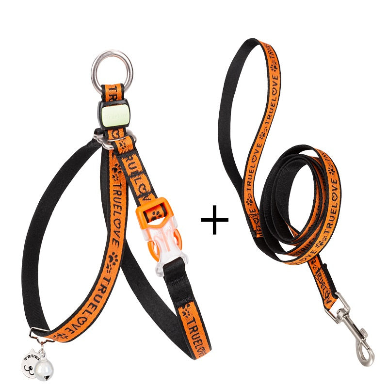 Pet Bell Chest Strap And Adjustable Leash Vest