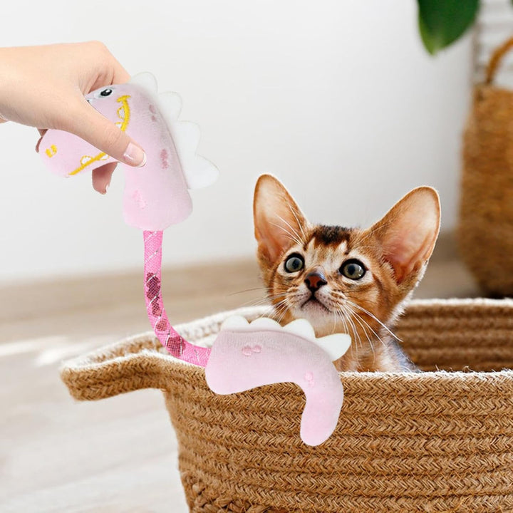 Catnip Rope Chew Spring Kicker Interactive Pet Toy
