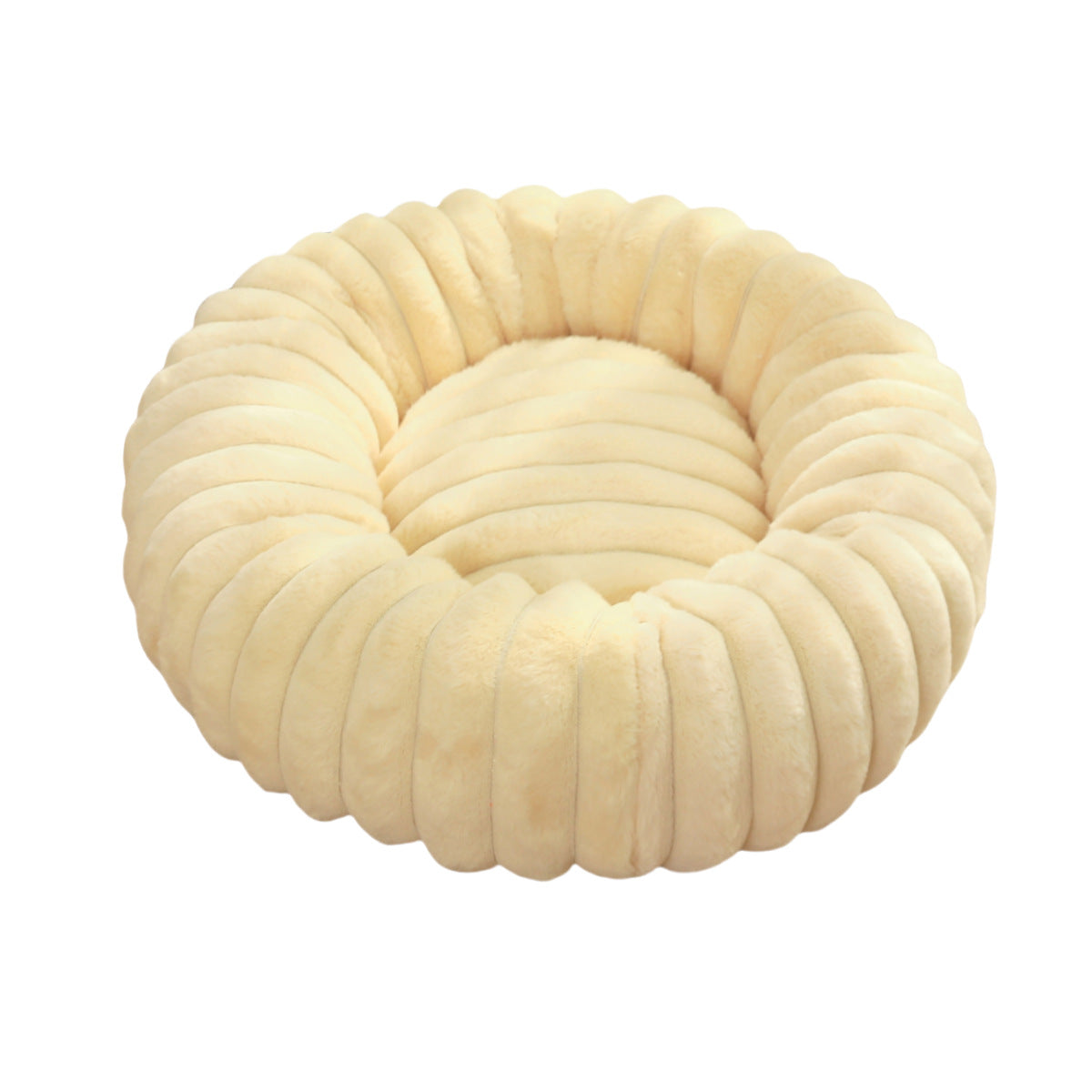 Plush Round Warm Pet Nest Bed For Winter Comfort