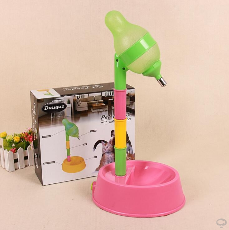 Adjustable Height Pet Water Dispenser Fountain Stand