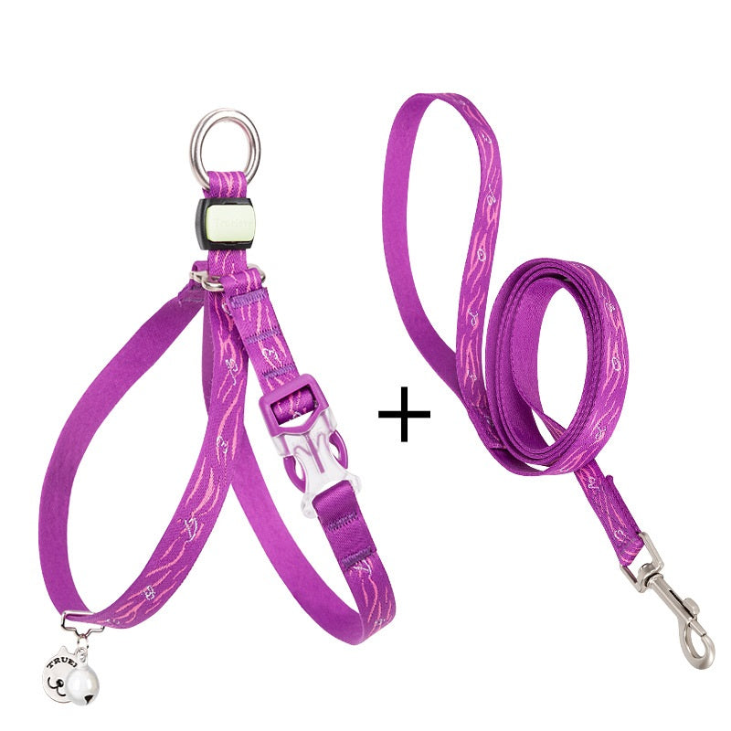Pet Bell Chest Strap And Adjustable Leash Vest