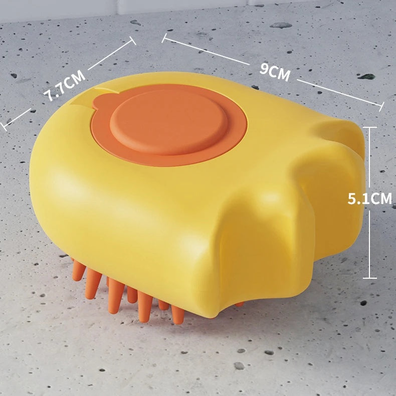 Pet Bath Massage Brush With Shampoo Dispenser Comb