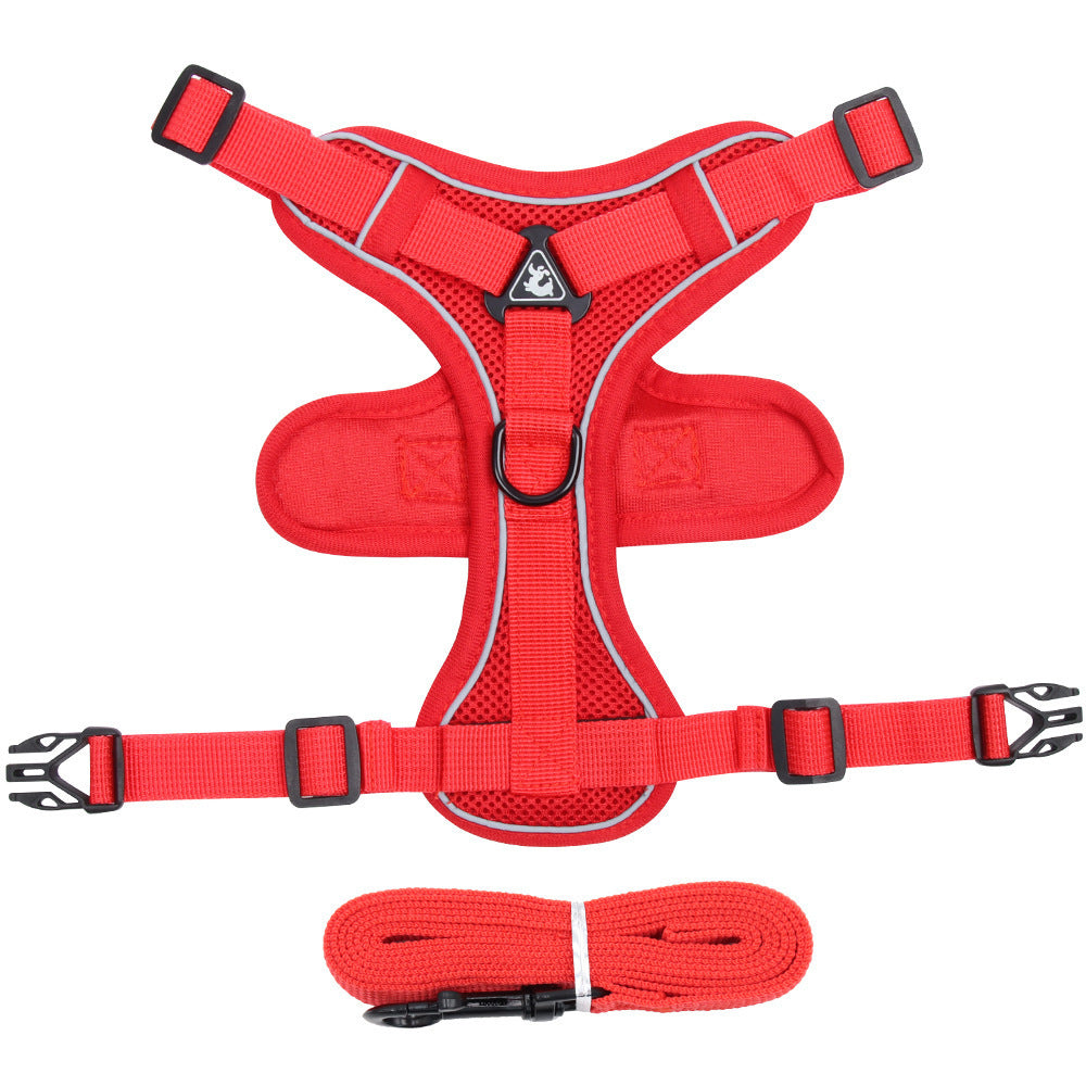 Adjustable Pet Harness Vest With Matching Leash Strap
