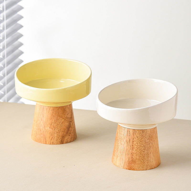 Elevated Ceramic Pet Food And Water Bowl Set