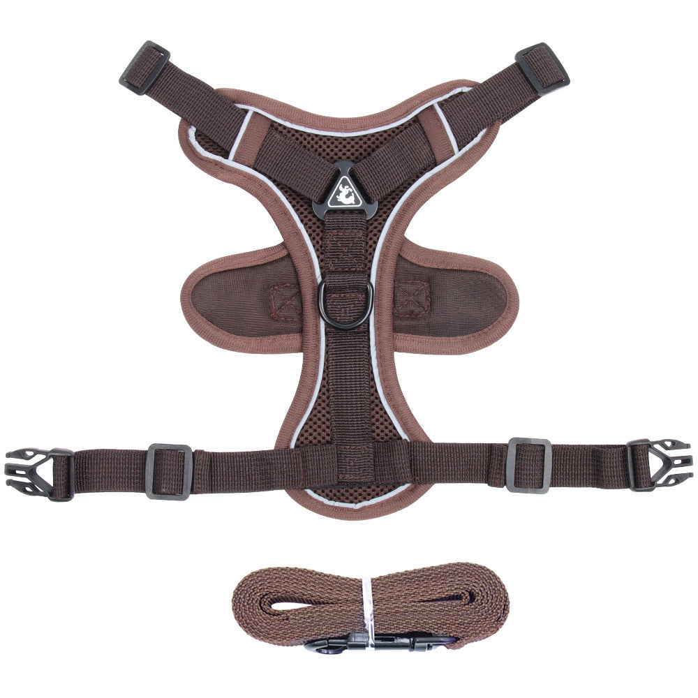 Adjustable Pet Harness Vest With Matching Leash Strap