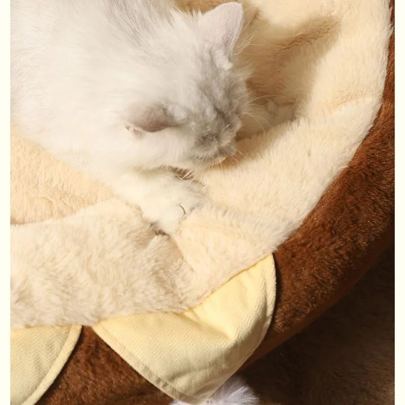 Round Plush Pet Sofa Bed Winter Warm Cushion Nest