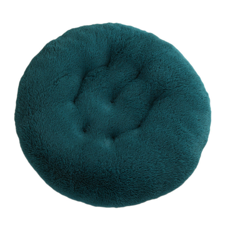 Plush Round Pet Bed Warm Sleeping Mat House