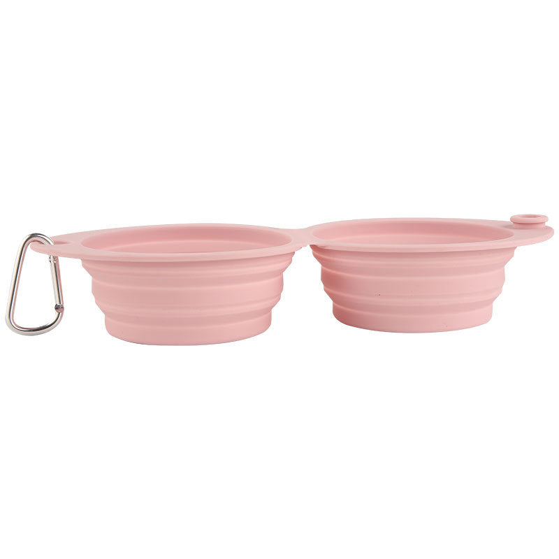 Foldable Silicone Pet Feeding Bowl For Outdoor Travel