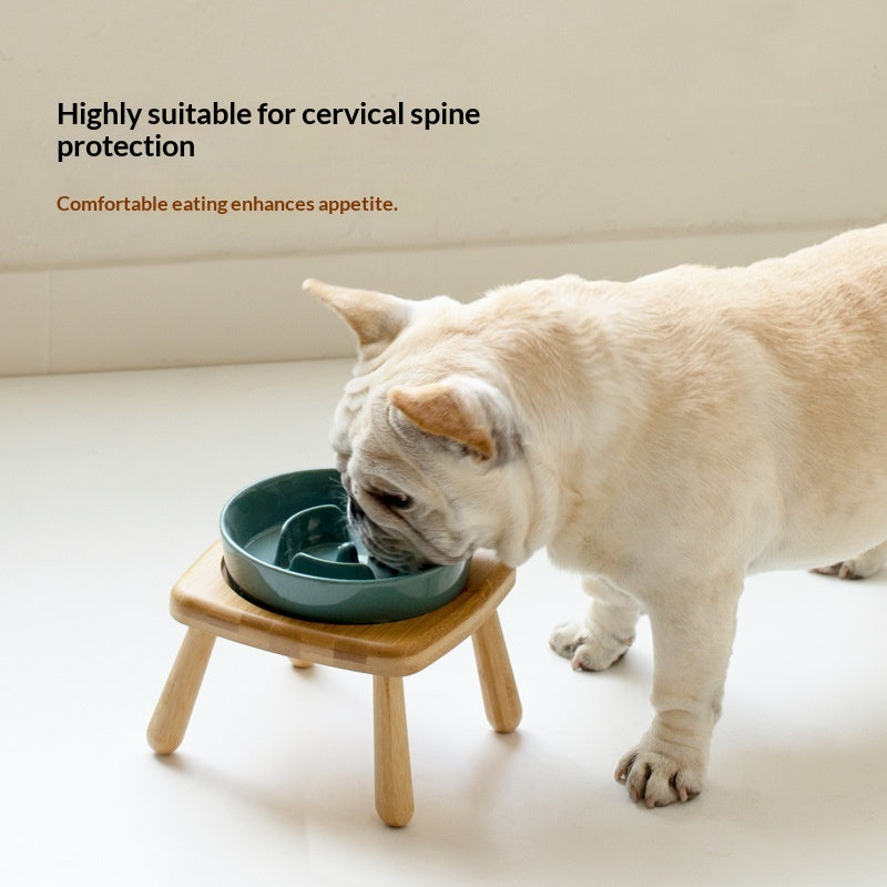 Ceramic Pet Slow Feeding Anti-Choking Bowl